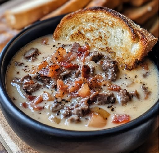 One Pot Cheesesteak Soppa. Recept