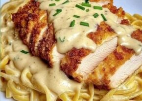 Crispy Chicken med krämig pasta