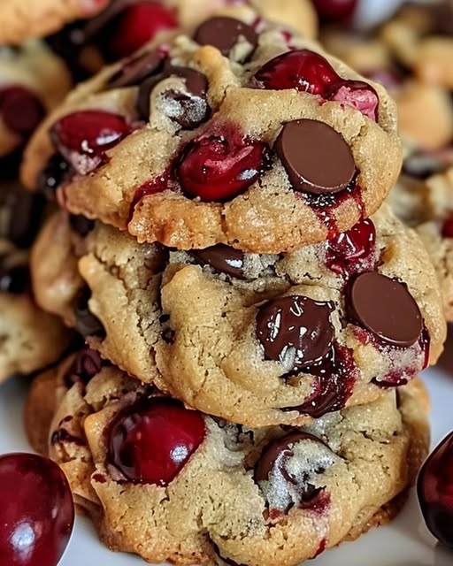 Maraschino Cherry Chocolate Chip Cookies