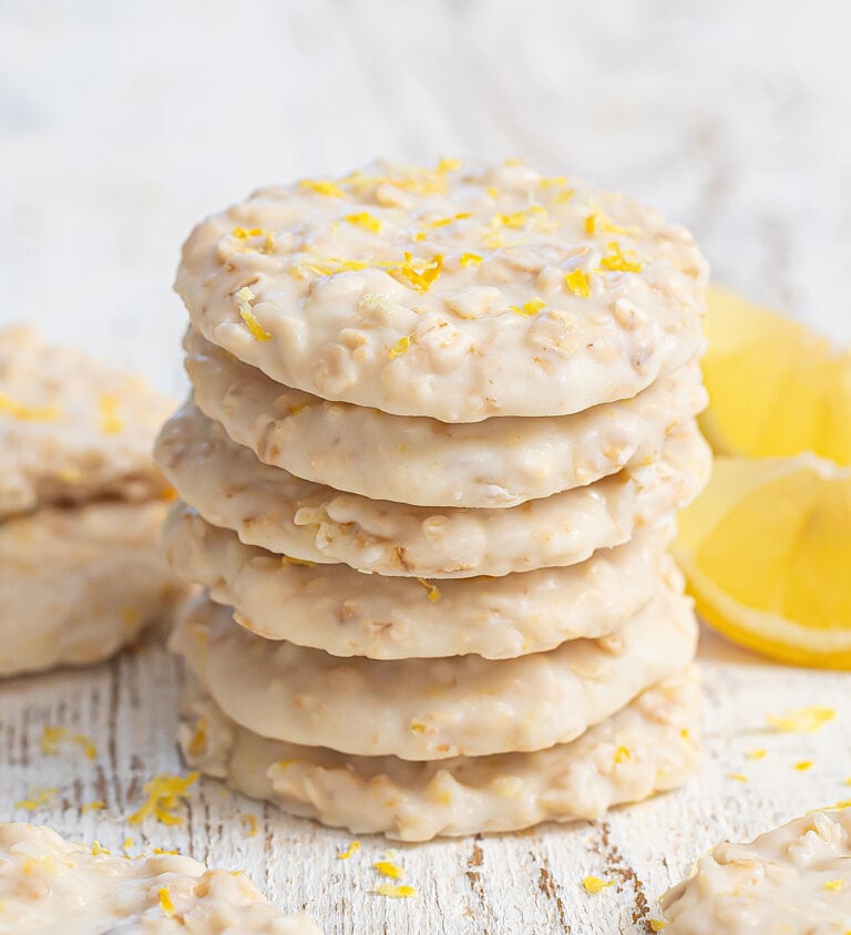 Lemon Oatmeal No-Bake Cookies