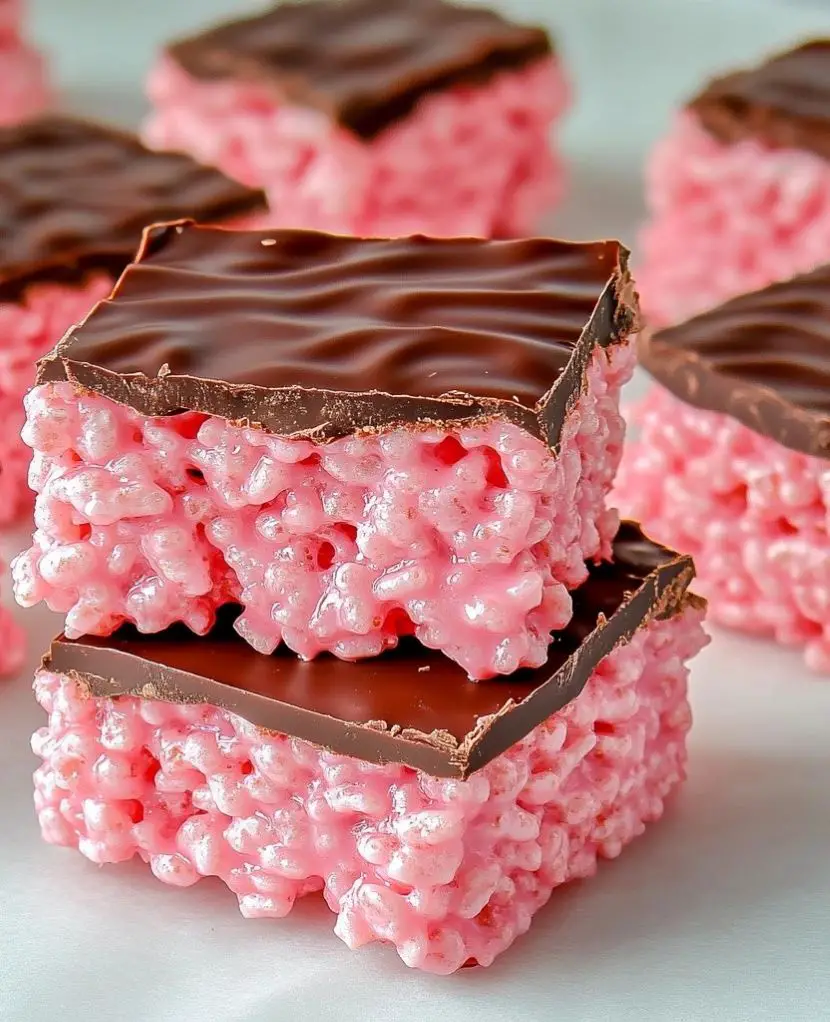 Chokladtäckta Cherry Rice Krispies godsaker