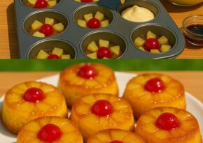 Upp och ner-ananasmuffins