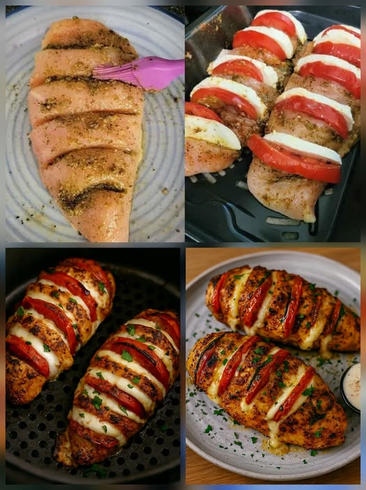 Kyckling Caprese i airfryer. Recept