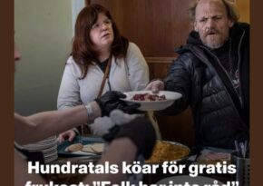 Hundratals köar för gratis frukost: ”Folk har inte råd”