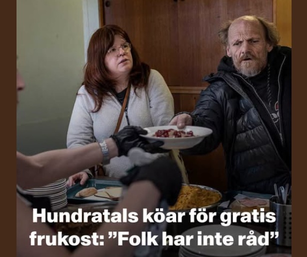 Hundratals köar för gratis frukost: ”Folk har inte råd”