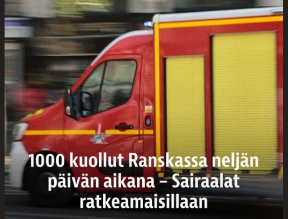 1000 kuollut neljän päivän aikana – Sairaalat ratkeamaisillaan