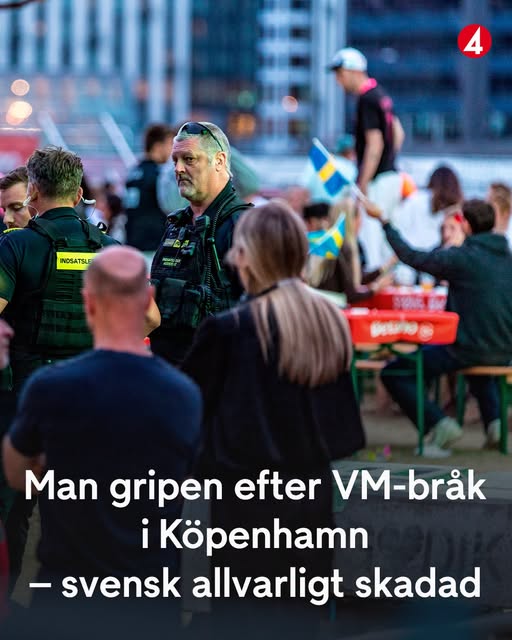 Dramat under VM-festen: Svensk svårt skadad – misstänkte överlämnade sig själv