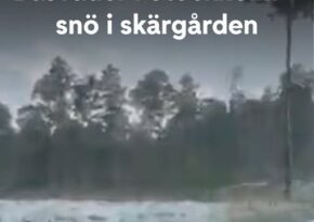 Busväder i Stockholm – snö i skärgården