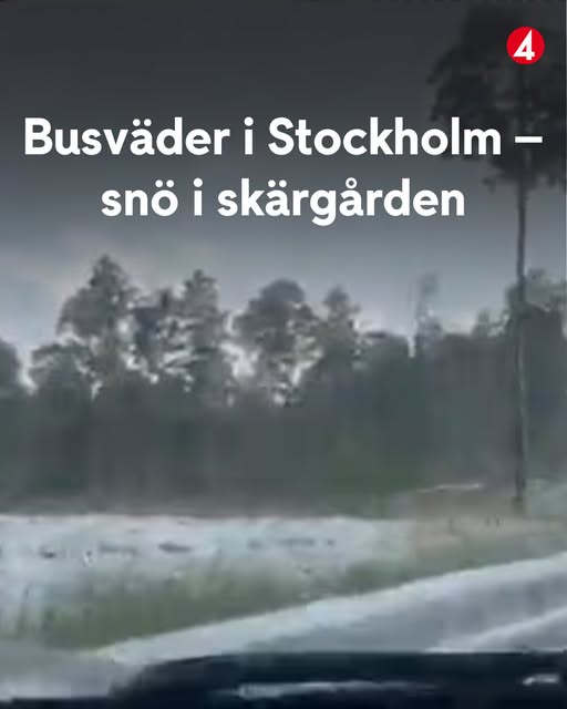 Busväder i Stockholm – snö i skärgården