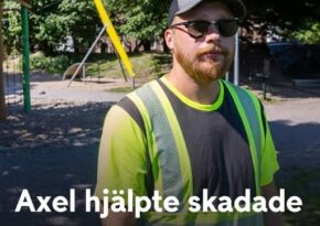 Axel hjälpte knivskadade femåriga flickan: ”Hon var i chock”